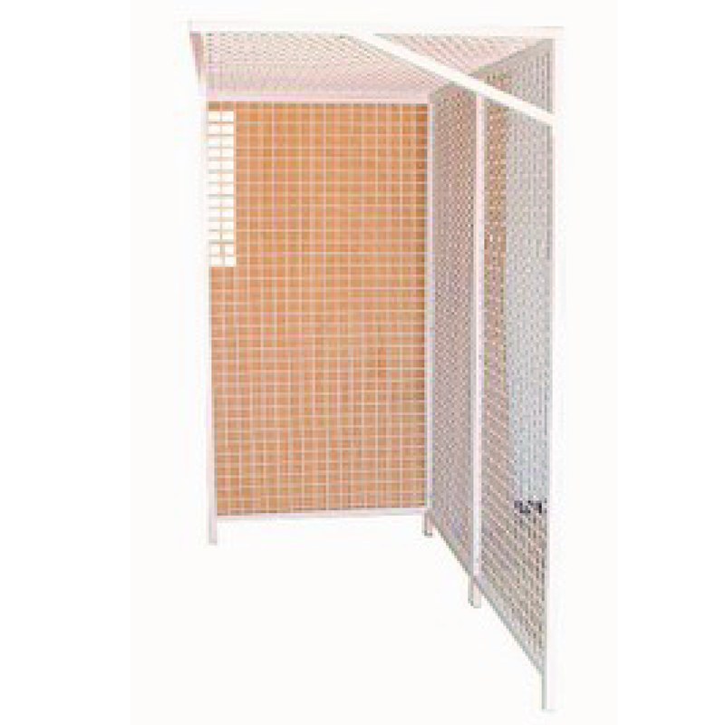 Cage de poulithérapie à 4 panneaux grillagés, structure tube acier carré époxy