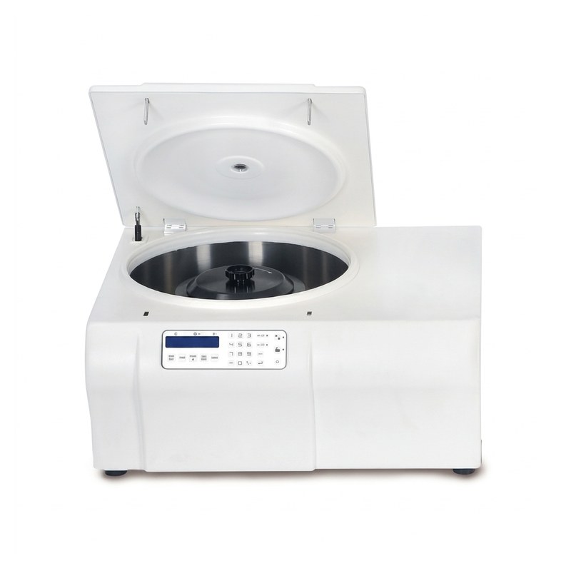 Centrifugeuse de paillasse 1248, couvercle ouvert avec porte-tubes