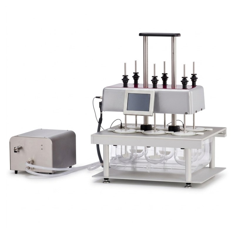 Appareil de dissolution Pharma Test PTWS 120D à 6 postes avec écran tactile et bain-marie en verre