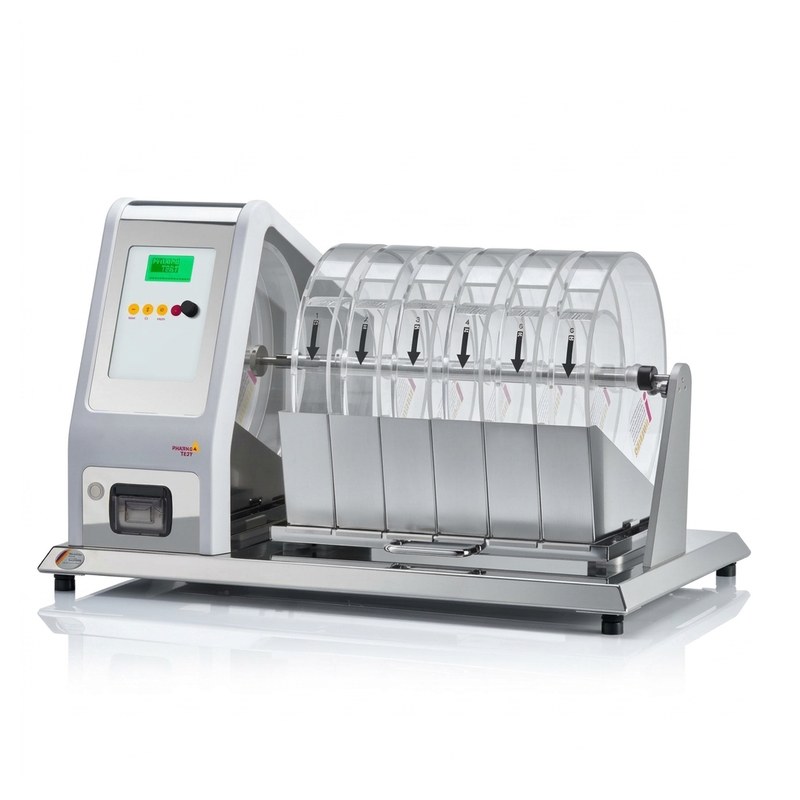 Friabilimètre Pharma Test PTF-600 avec tambour cylindrique transparent et écran vert