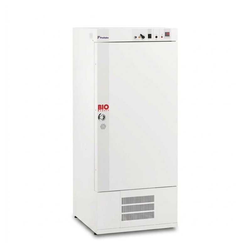 Incubateur réfrigéré blanc Froilabo avec logo Bio Expert rouge sur la porte