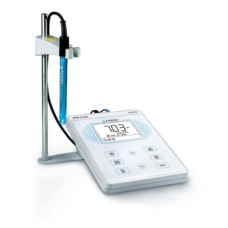 Kit pH-mètre de paillasse Apera PH700 avec électrode combinée sur support et écran tactile
