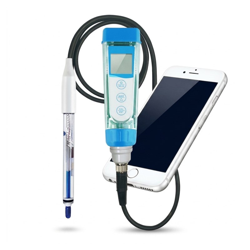 Kit testeur pH Apera PH60Z-HT bleu avec électrode LabSen 865 et smartphone connecté