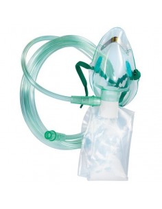 Masque d'oxygène à haute concentration avec réservoir O2 et tubulure 210 cm