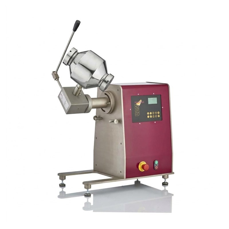 Mélangeur pharma échelle pilote Pharmag bordeaux avec tambour en inox basculant
