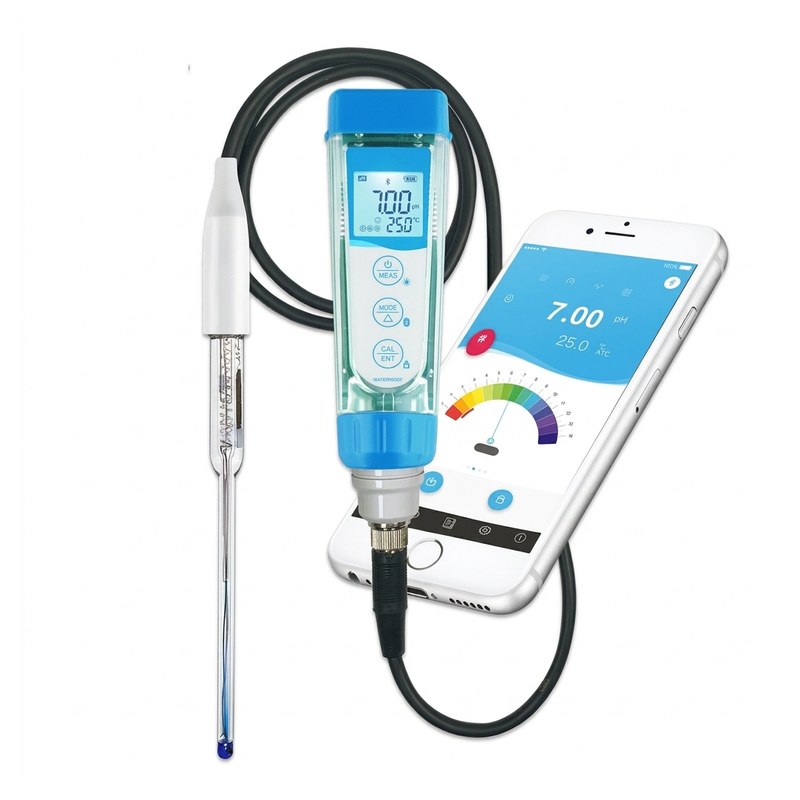 pH-mètre intelligent Apera PH60Z-MS avec électrode semi-micro et application mobile Bluetooth