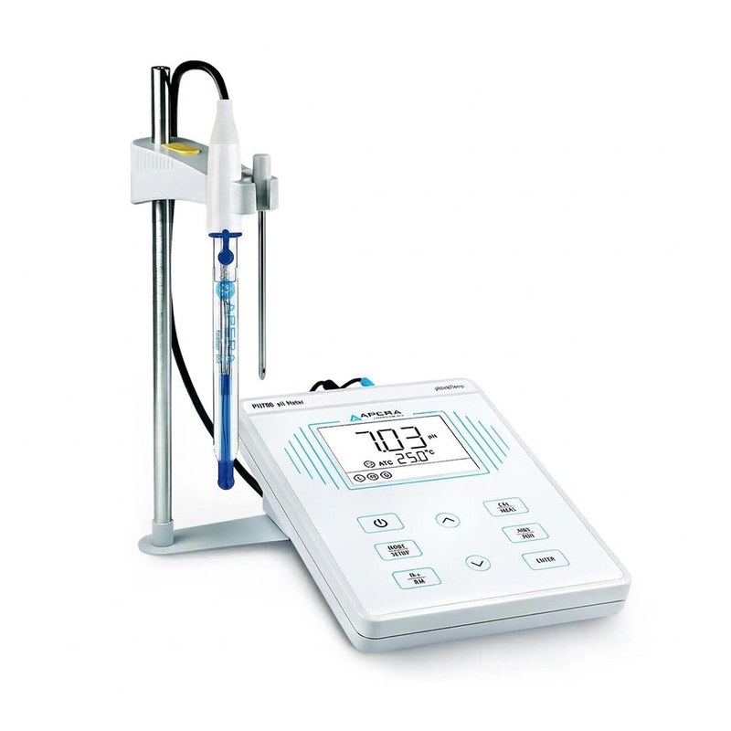 pH-mètre de laboratoire Apera PH700-HF blanc avec écran tactile et électrode LabSen 833