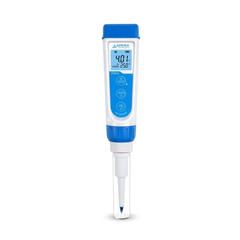 Testeur de pH bleu en forme de stylo avec sonde lance remplaçable