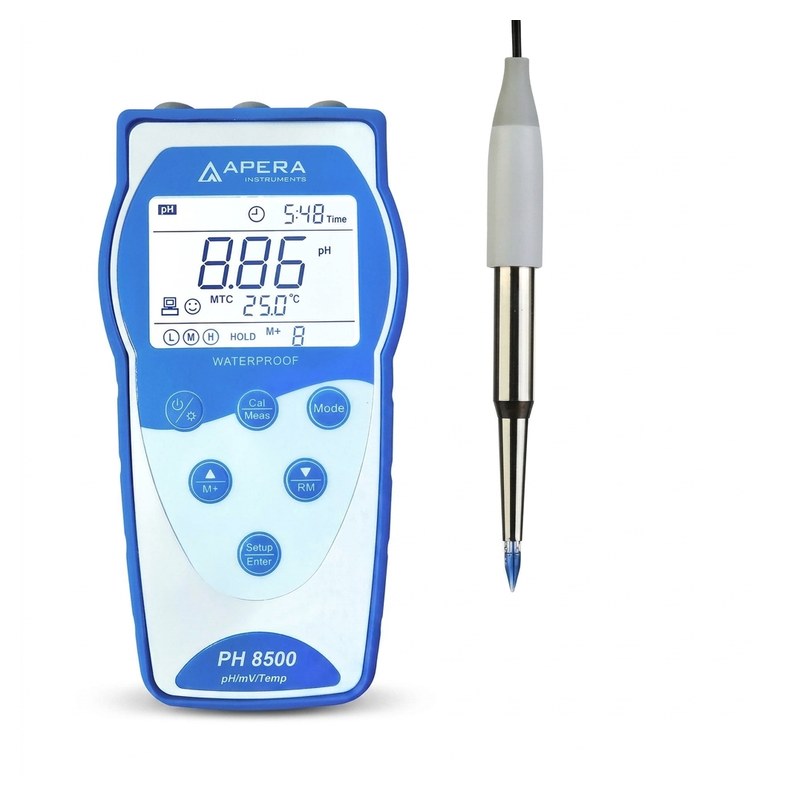 pH-mètre portable PH8500-SS avec électrode à pointe en titane LabSen 753