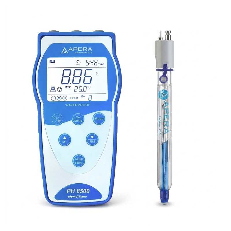 pH-mètre portable Apera PH8500-BR bleu avec électrode LabSen 213 pour boissons