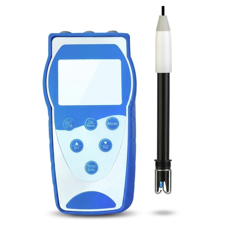 pH-mètre portable Apera PH8500-WW bleu avec électrode noire LabSen 333 sur câble