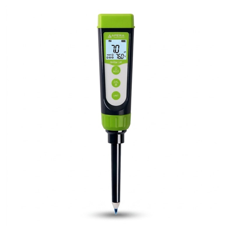 Testeur de pH pour sol Apera GroStar GS2 vert avec écran LCD et pointe de mesure conique