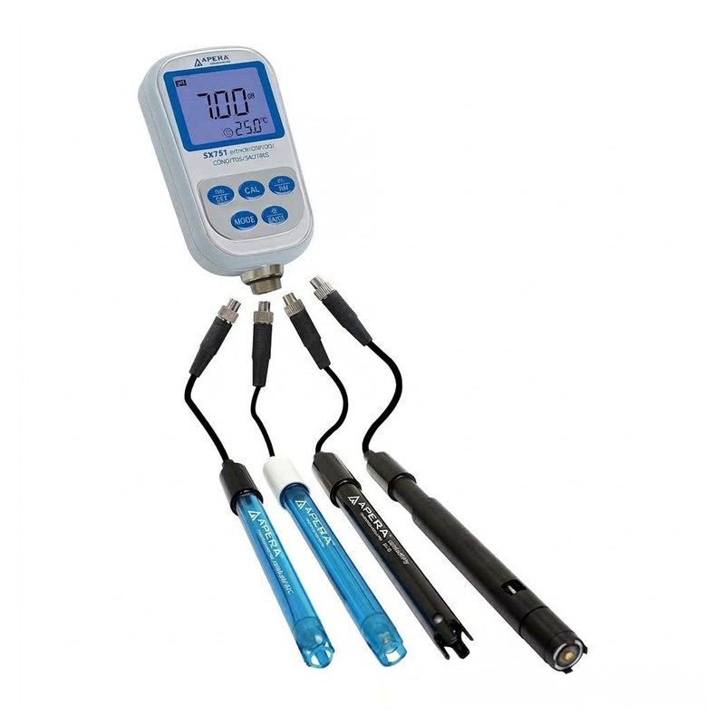 Kit multiparamètre portable Apera SX751 avec quatre sondes interchangeables
