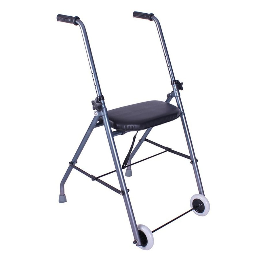 Rollator déambulateur 2 roues avec siège rembourré et poignées ergonomiques réglables, gamme Simply II