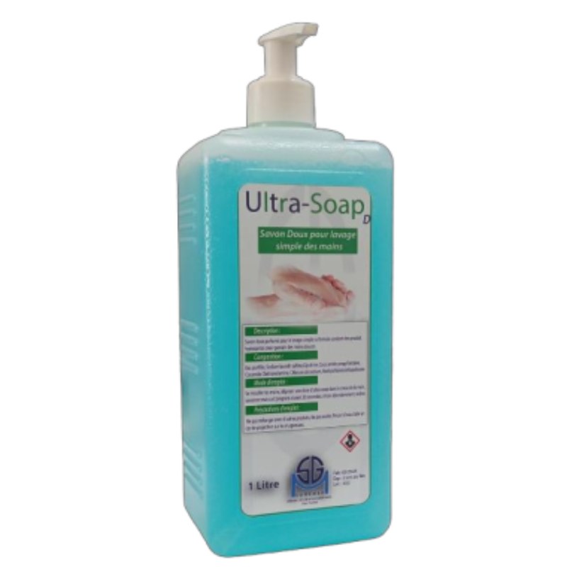 Flacon 1 litre à pompe de savon doux pour le lavage simple des mains