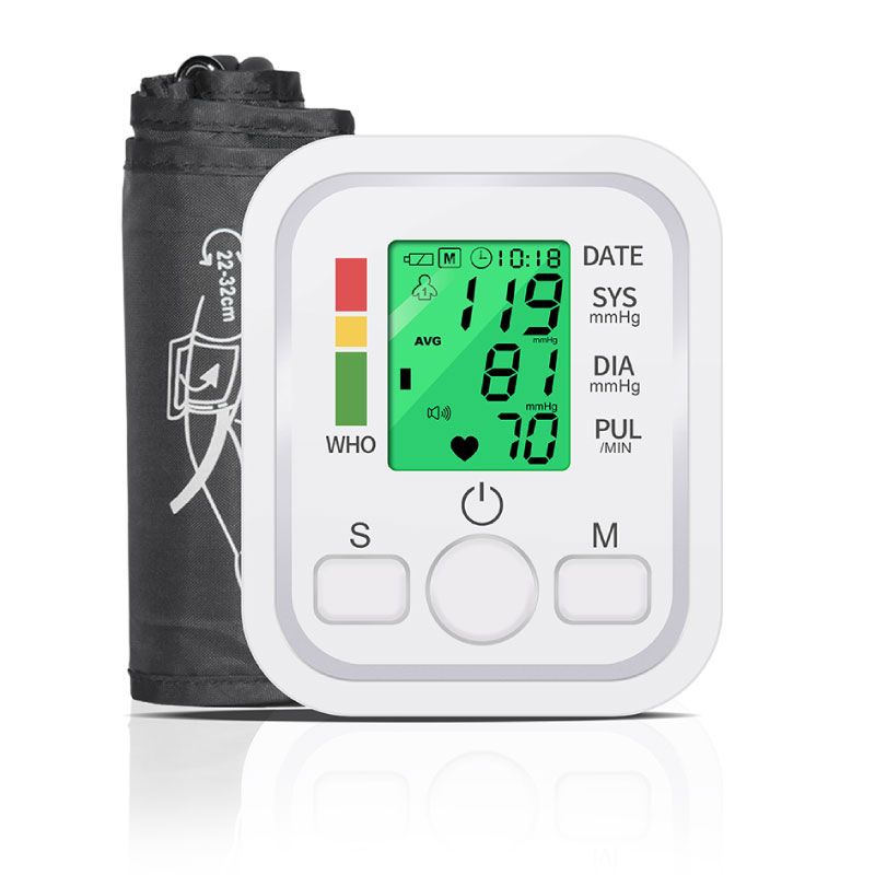 Tensiomètre électronique de bras A3 Med à écran LCD tricolore avec brassard 22-32 cm