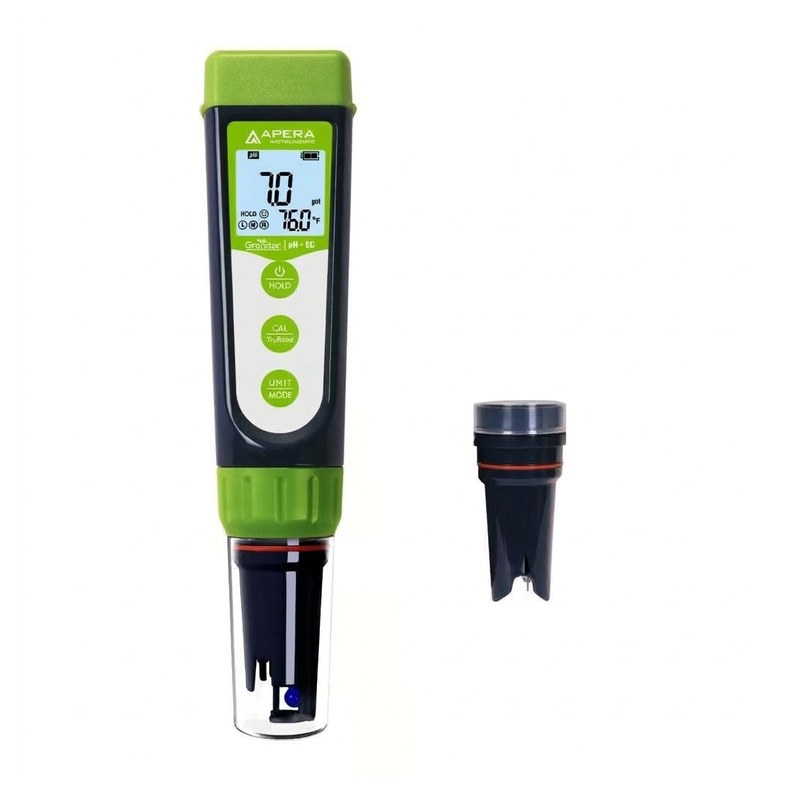 Testeur combiné Apera GroStar GS4-P vert avec écran LCD et sonde de mesure