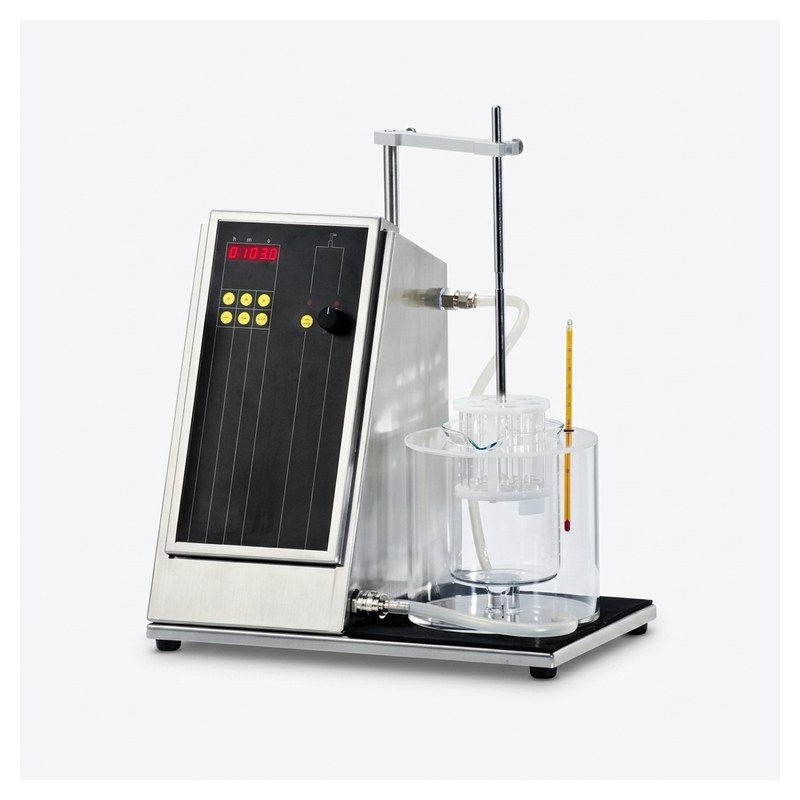 Testeur de désintégration Pharma Test PTZ-S en inox avec panier et bécher gradué