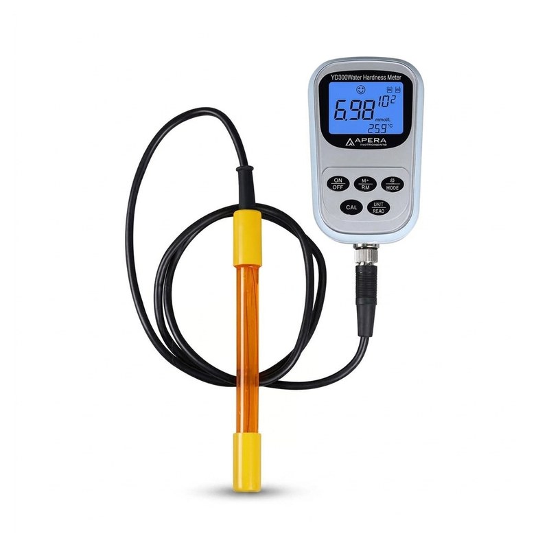 Testeur portable de dureté de l'eau Apera YD300 avec électrode jaune et noire
