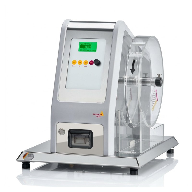 Testeur de friabilité Pharma Test PTF-100 avec tambour transparent et écran LCD vert