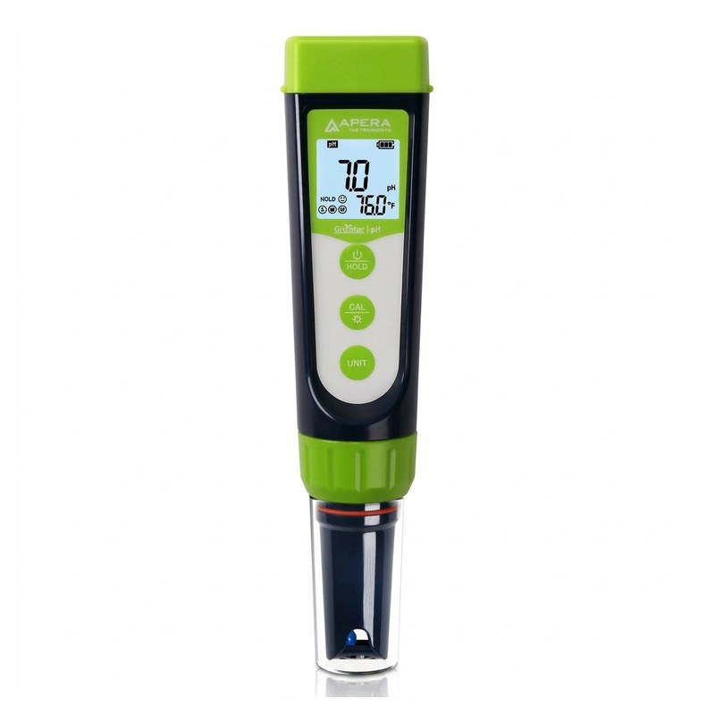 Testeur de pH de poche Apera GroStar GS1 vert avec écran LCD rétroéclairé