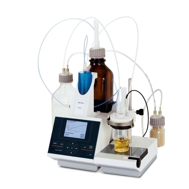 Titrateur Karl Fischer TitroLine 7500 avec cellule de titration et flacons de réactifs