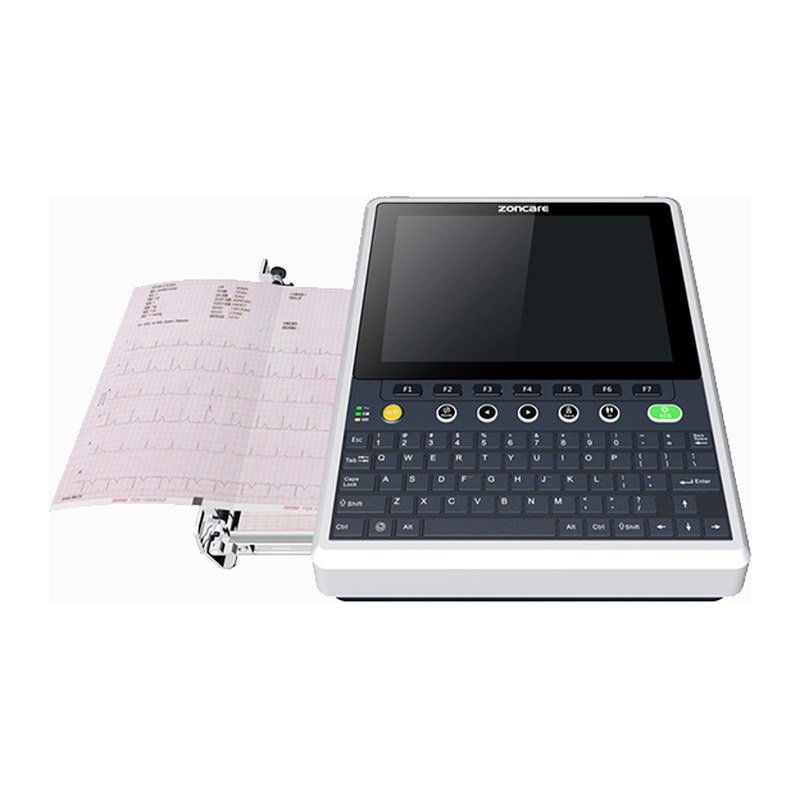 Électrocardiographe Zoncare iMAC 120, 12 pistes, écran tactile 10,6 pouces et clavier complet