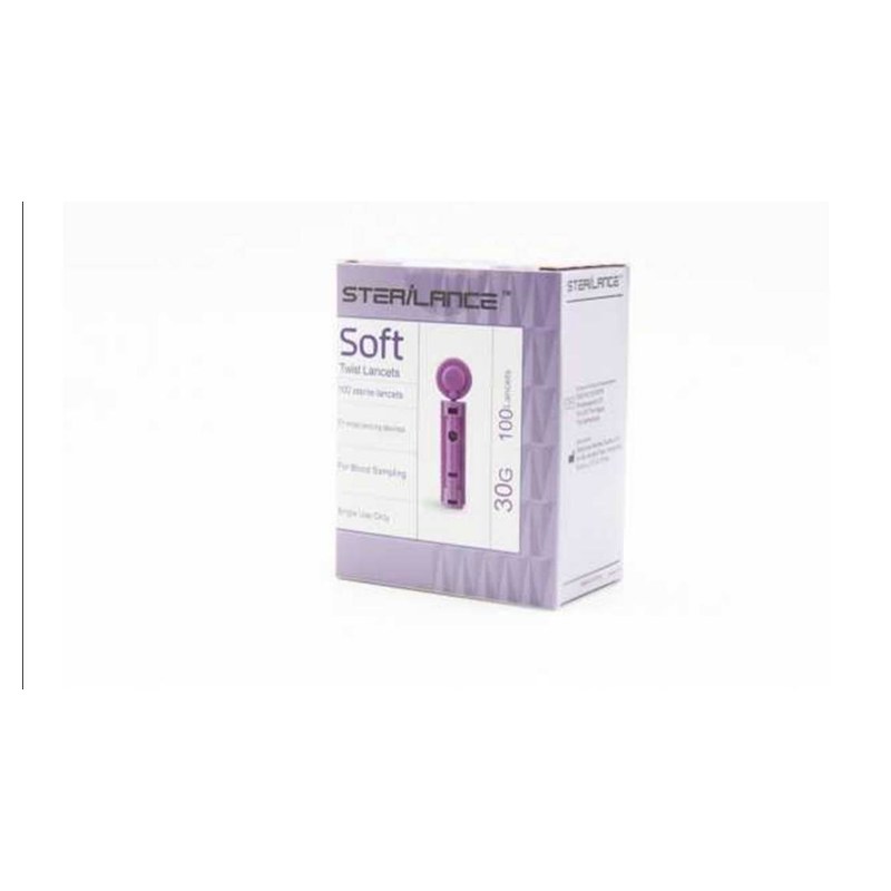 Boîte de 100 lancettes stériles Sterilance Soft pour autopiqueur