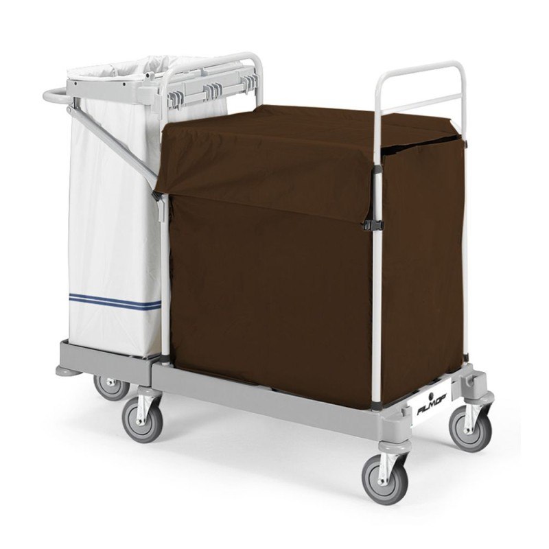 Chariot à linge Filmop 3140 avec sac plastifié 200 L à fermeture et support sac 120 L