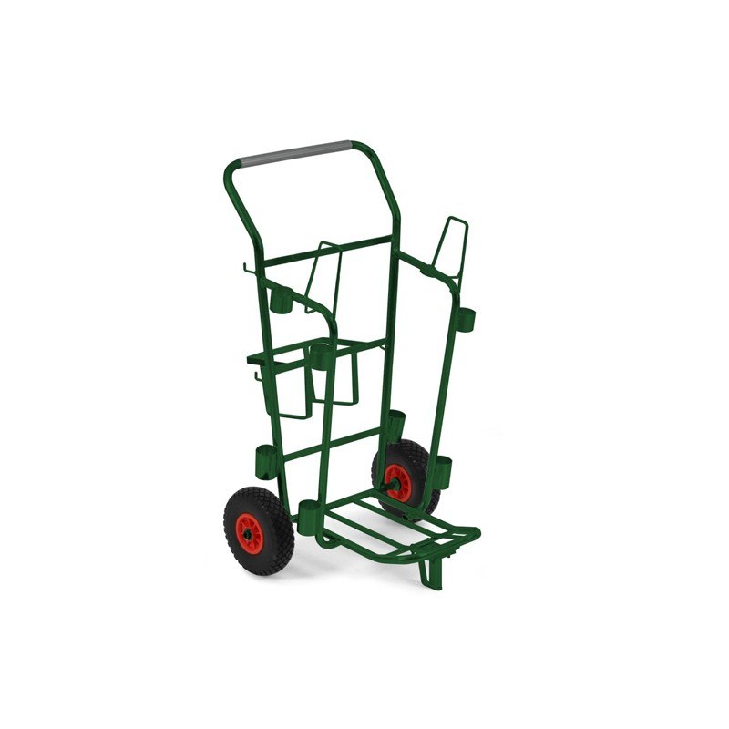 Chariot porte-sacs peint Filmop 8450 avec roues caoutchouc Ø 260 mm pour le nettoyage des rues