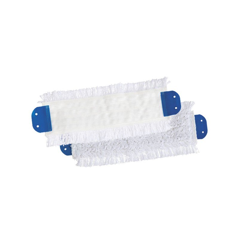 Frange de balai Filmop SPEEDY en polyester et coton, fil bouclé à l'intérieur, fil coupé à l'extérieur, rabats 2 trous
