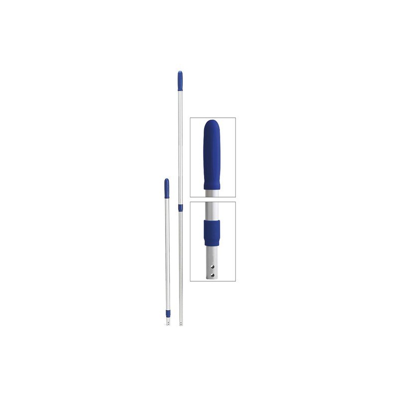 Manche télescopique en aluminium anodisé Filmop en 2 parties, longueur réglable de 79 à 140 cm