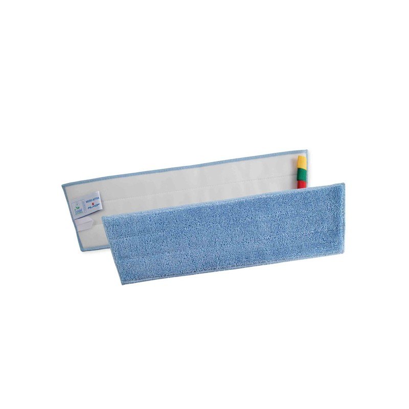 Balai plat MICRO-ACTIVA Filmop en ultra microfibre à système de sangles et étiquette à code couleur