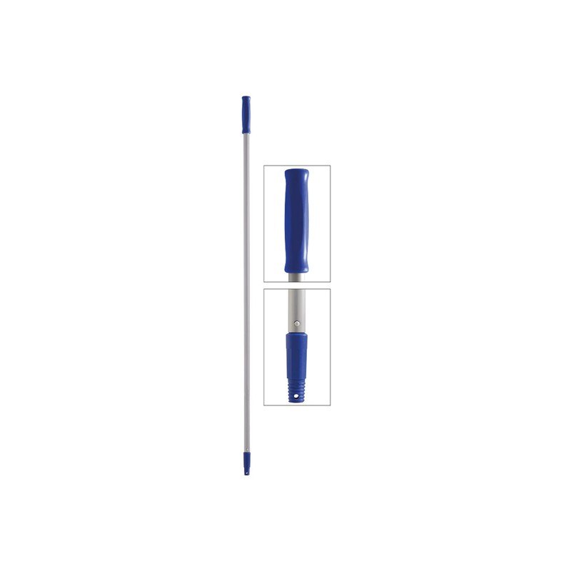 Perche en aluminium anodisé monobloc Filmop avec cône à filetage italien, 125 ou 150 cm