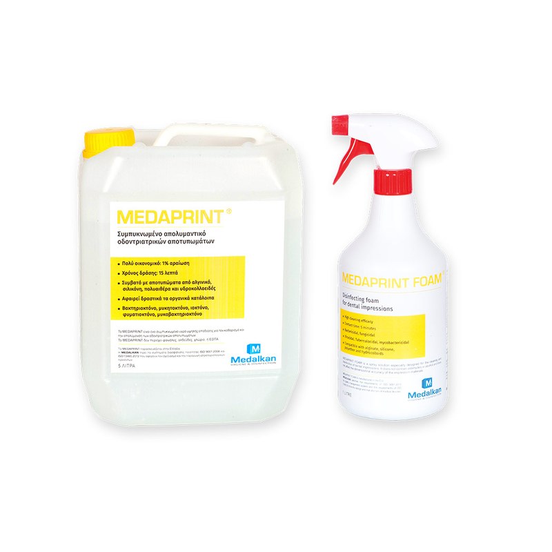 Mousse Désinfectante pour Empreintes MEDAPRINT FOAM, désinfection médicale Medalkan