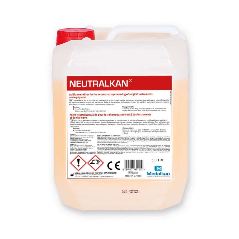 Détergent Acide Neutralisant NEUTRALKAN, désinfection médicale Medalkan