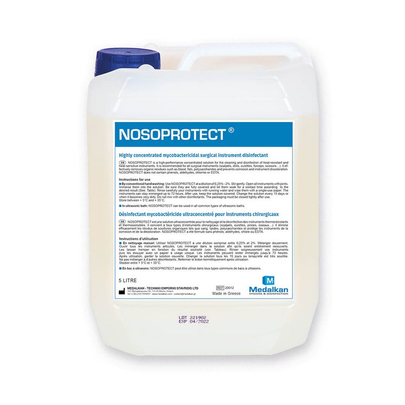 Pré-Désinfectant pour Instruments NOSOPROTECT, désinfection médicale Medalkan