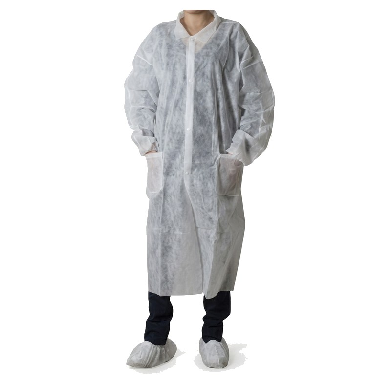 Blouse jetable en tissu non-tissé pour ateliers et industrie agroalimentaire