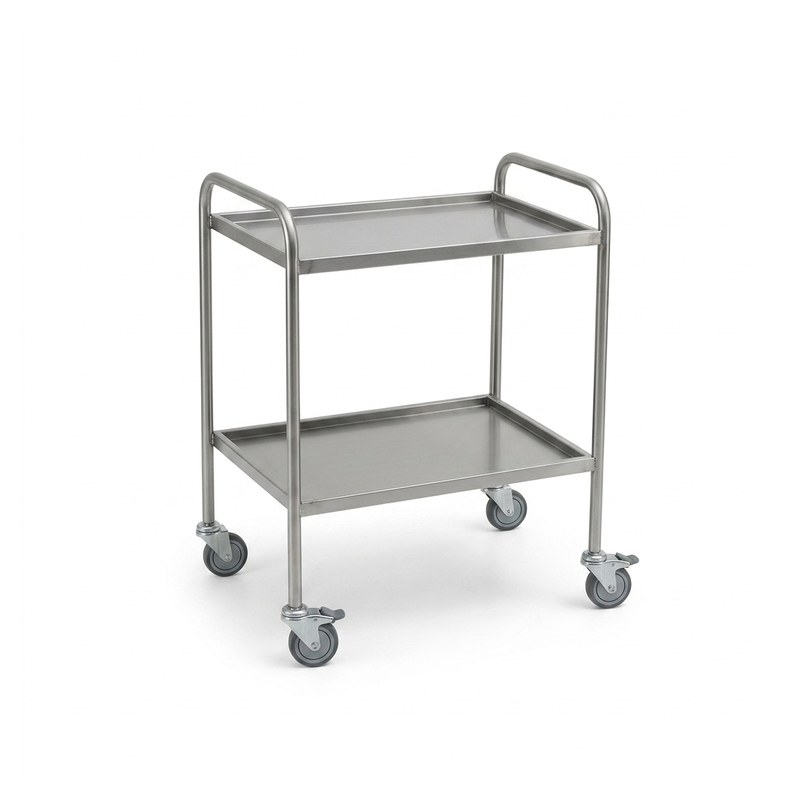 Chariot de soin inox 60×40 à 2 étages